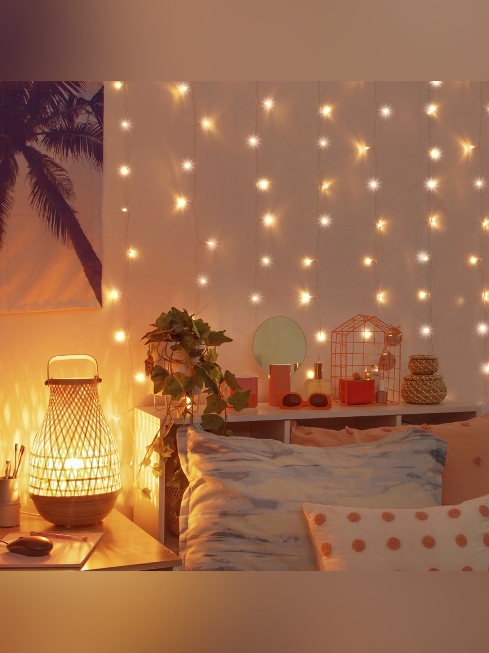 Merkury Innovations Warm White Music Reactive Curtain Lights & LED Light Strip - Picture 2 of 10